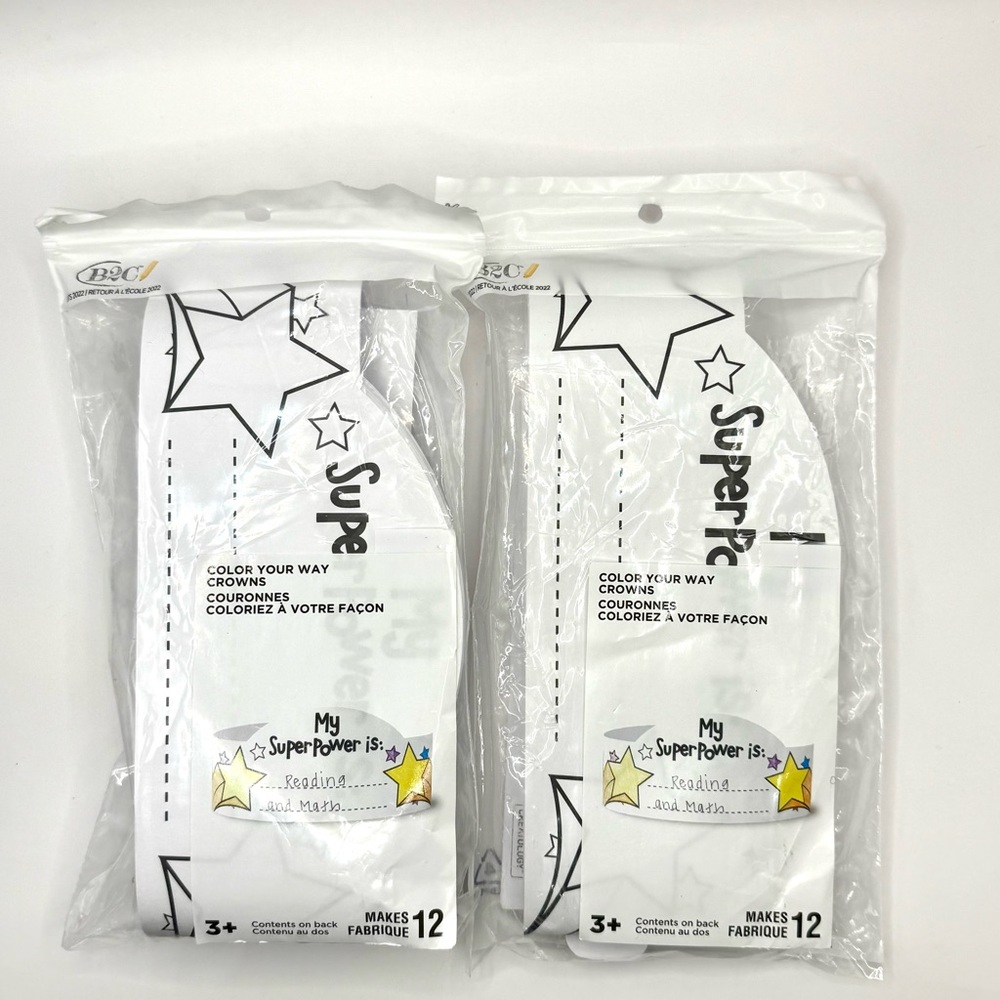 Back to School Paper Crown for Kids “My Super Power Is” 2 pck/24 pcs